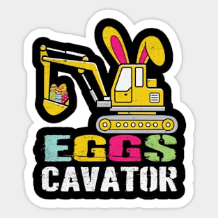 eggscavator Egg Hunt Easter Sticker